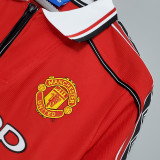 1998-1999 Man Utd Home Long Sleeve Retro Soccer Jersey (长袖)