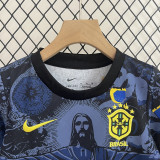 24-25 Brazil Blue Special Edition Kids Soccer Jersey (耶稣蓝色)