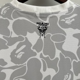 23-24 Inter Miami Grey White Joint Edition Fans Soccer Jersey (左袖带图案)猿