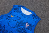 25-26 France Fancy blue Tank top and shorts suit #D25136