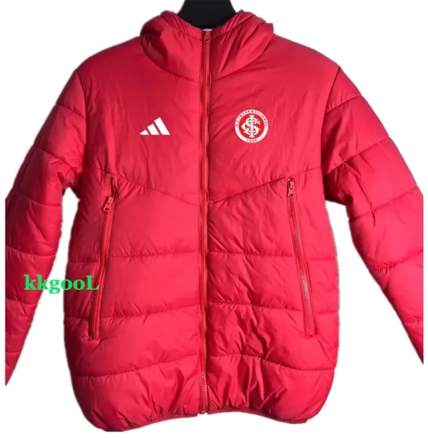 24-25 Internacional Red Hooded Cotton Coat #棉衣