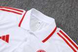 25-26 Bayern White Polo Tracksuit #C2516