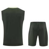 25-26 CHE Army green Tank top and shorts suit