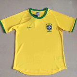2000  Brazil Home Yellow Retro Soccer Jersey