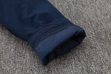 24-25 Marseille Royal Blue Hooded Windbreaker Fabric Cotton Coat #G245(白标)