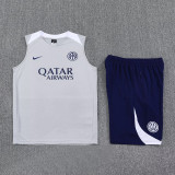 25-26 INT Light gray Tank top and shorts suit