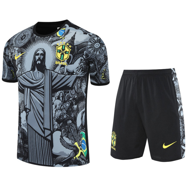 25-26 Brazil Grey Training Short Suit
