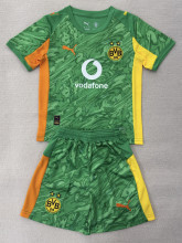 25-26 Dortmund Green Goalkeeper Kids Soccer Jersey