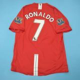 2007-2008 Man Utd Home Player Version 长袖球员 Long Sleeve Retro Soccer Jersey