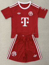 25-26 Bayern Red Goalkeeper Kids Soccer Jersey