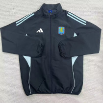 25-26 Aston Villa Black Windbreaker