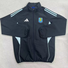 25-26 Aston Villa Black Windbreaker