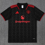 25-26 Man Utd Black Polo Short Sleeve