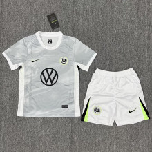 25-26 Wolfsburg Away Kids Soccer Jersey