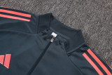25-26 Bayern Dark gray Kids Half Pull Tracksuit #E25155(童装)(半拉链)
