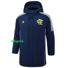 24-25 Flamengo Royal Blue Hooded Windbreaker Fabric Cotton Coat #G206