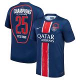 24-25 PSG Home Print Champions Of Europe 25 ICI  C'EST Paris Fans Soccer Jersey (前星)