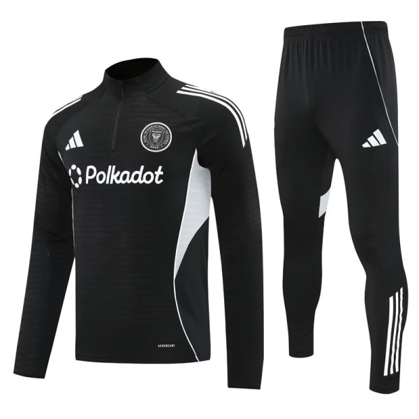 25-26 Inter Miami Black Half Pull Tracksuit (半拉链)