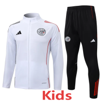 25-26 Ajax White Kids Jacket Tracksuit #E25126(童装)