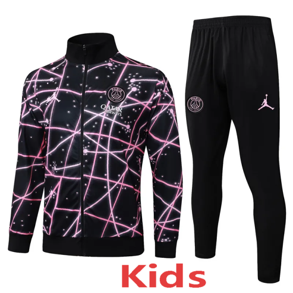 25-26 PSG Jordan Black Kids Jacket Tracksuit #E2591(童装)