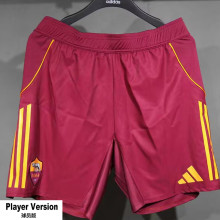 25-26 Roma Home Player Version Shorts Pants (High Quality)(球员短裤)