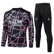 25-26 PSG Jordan Black Purple Half Pull Tracksuit #B2565(半拉链)