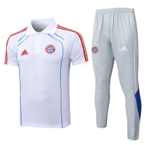 25-26 Bayern White Polo Tracksuit #C2555