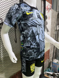 24-25 Brazil Black Grey Special Edition Kids Soccer Jersey (耶稣灰黑)