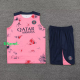 24-25 PSG Jordan Pink Tank top and shorts suit