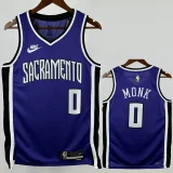 24-25 KINGS MONK #0 Purple Retro Top Quality Hot Pressing NBA Jersey(V领）