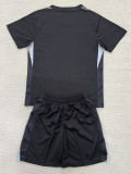 25-26 PSG Black GoalKeeper Kids Soccer Jersey