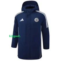 24-25 Bayern Royal Blue Hooded Windbreaker Fabric Cotton Coat #G198(白标)