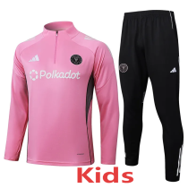 25-26 Inter Miami Pink Kids Half Pull Tracksuit #E2530(童装)(半拉链)
