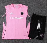 25-26 Inter Miami Pink Tank top and shorts suit #D2547