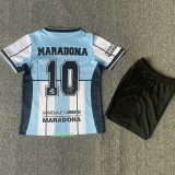 2001 Argentina MARADONA 10# Commemorative Edition Kids Retro Soccer Jersey