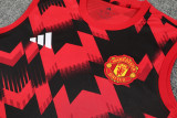 25-26 Man Utd Red black Tank top and shorts suit