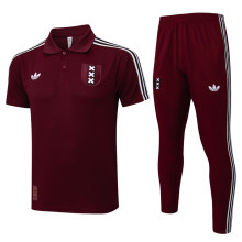 25-26 Ajax Jujube red Polo Tracksuit #C2509
