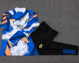 25-26 RMA White blue Kids Half Pull Tracksuit #E25129(童装)(半拉链)