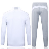 25-26 RMA White grey Kids Half Pull Tracksuit #E25106(童装)(半拉链)