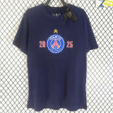 2025 PSG Royal blue High Quality Casual T-Shirt 宝蓝人名版