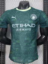 25-26 Man City Green Player Version Soccer Jersey