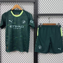 25-26 Man City Fourth Kids Soccer Jersey