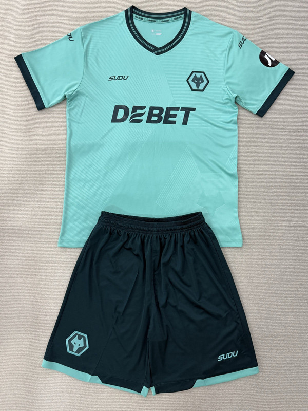 25-26 Wolves Away Kids Soccer Jersey