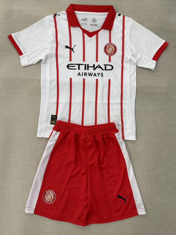 25-26 Girona Home Kids Soccer Jersey
