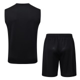 25-26 Man City Black Tank top and shorts suit #D25229