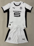 25-26 Stade Rennais Away Kids Soccer Jersey