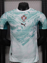 26-27 Portugal White Green Player Version Soccer Jersey