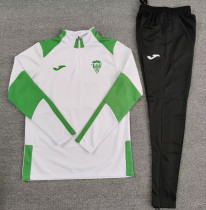 25-26 Cordoba White Half Pull Tracksuit (Pants Have Pocket)(半拉链)
