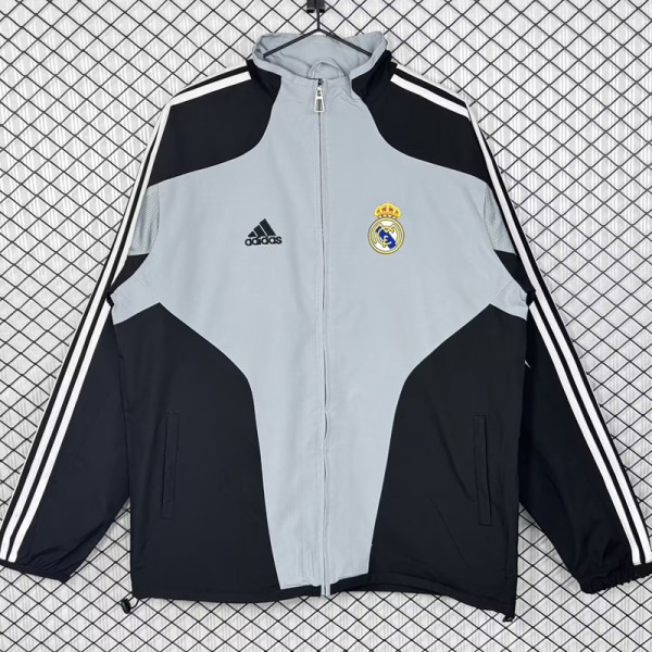 2004-2005 RMA Gray Black Retro Windbreaker