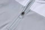 25-26 RMA Grey white Kids Half Pull Tracksuit #E25182(童装)(半拉链)